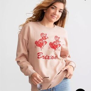 Brixton Thank You Roses Crew casual graphic sweater